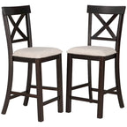 Nestfair 6-Piece Counter Height Dining Table Set with Chairs and Bench