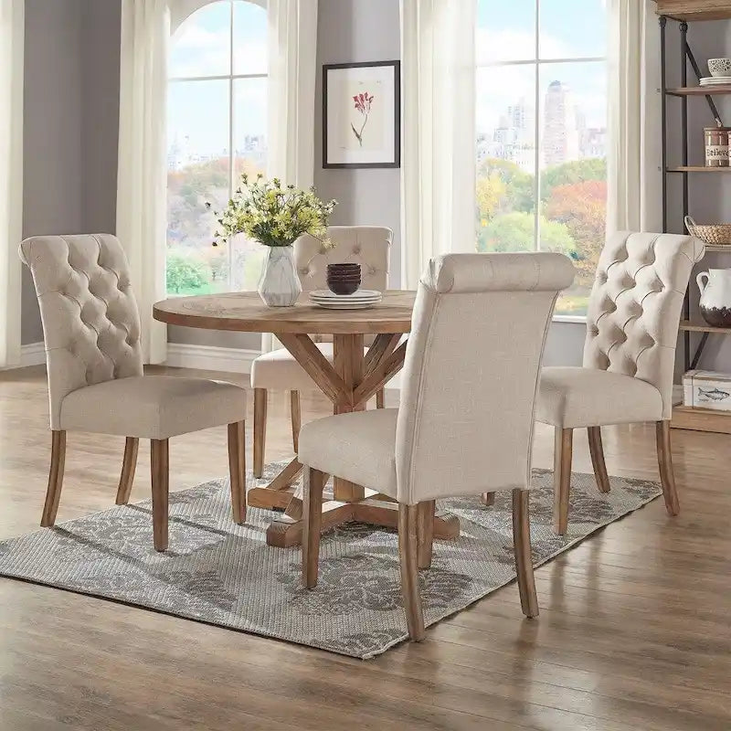 Benchwright X-base 48-in. Round Dining Set by iNSPIRE Q Artisan