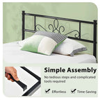 Twin/Queen/Full Metal Platform Bed Frame with Headboard and Footboard