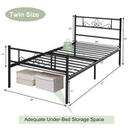 Twin/Queen/Full Metal Platform Bed Frame with Headboard and Footboard