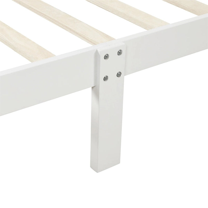 Harper & Bright Designs Wood Twin Sleigh Bed with Headboard and Footboard