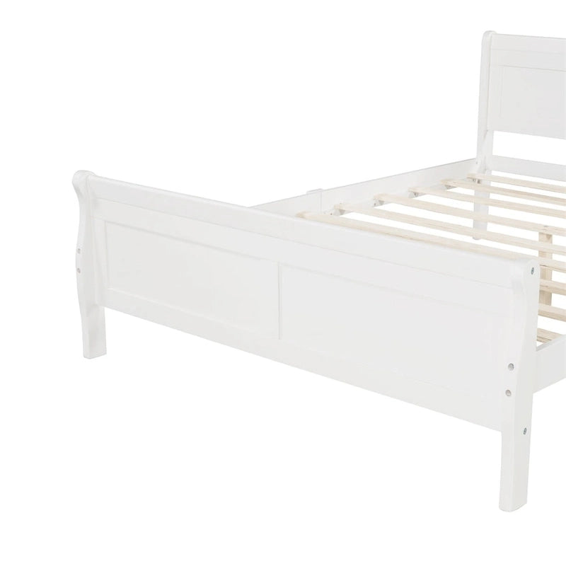 Harper & Bright Designs Wood Twin Sleigh Bed with Headboard and Footboard