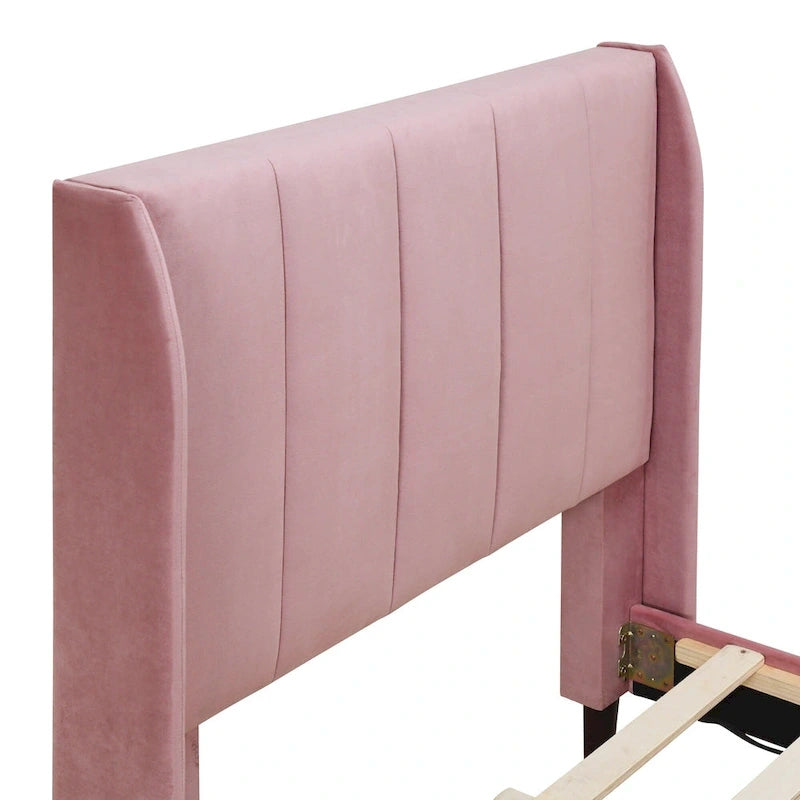 Upholstered Platform Bed, Velvet