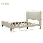 Upholstered Platform Bed, Velvet