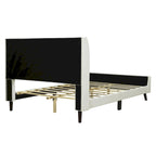 Upholstered Platform Bed, Velvet