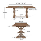 Hudson Fabric and Wood 7 Piece Dining Set by Christopher Knight Home