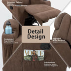 Homall Massage Recliner Chair Swivel Fabric Living Room Sofa