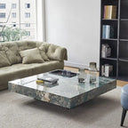 JASIWAY Light Luxury Sintered Stone Square Coffee Table