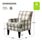 Akorda French Country Armchair with Nailhead Trim and Solid Wood Legs by HULALA HOME