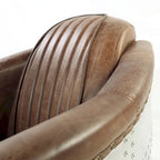 Acme Furniture Brancaster Top Grain Leather Retro Brown Arm Chair