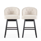 Ogden Beige Swivel Bar Stools (Set of 2) by Christopher Knight Home