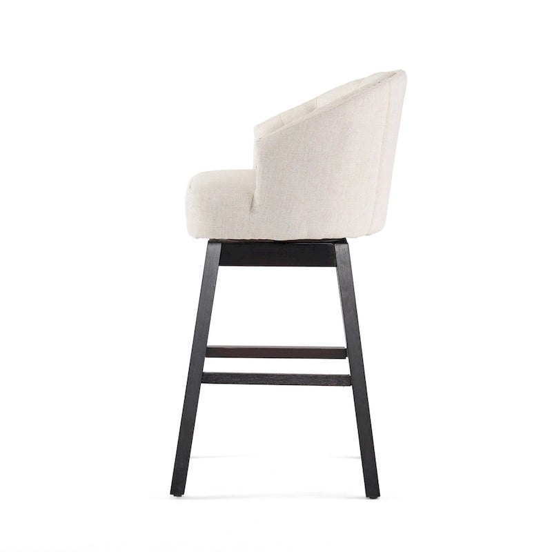 Ogden Beige Swivel Bar Stools (Set of 2) by Christopher Knight Home