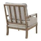 Fletcher Spindle Chair in Fabric with Brushed Charcoal Finish