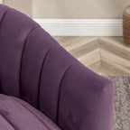 SEYNAR Modern Glam Velvet Upholstered Round Swivel Accent Arm Barrel Chair for Living Room