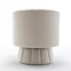 SEYNAR Modern Glam Velvet Upholstered Round Swivel Accent Arm Barrel Chair for Living Room