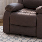 Malic Tufted Faux Leather Swivel Recliner by Christopher Knight Home