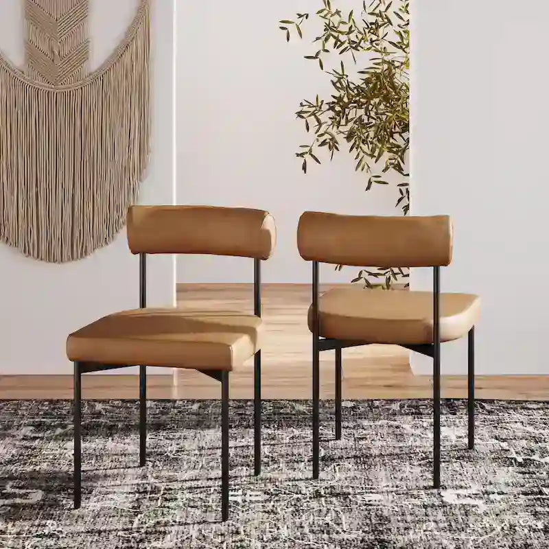 Nathan James Dahlia Counter Height Barstool or Dining Chair with Back and Upholstered Cushion