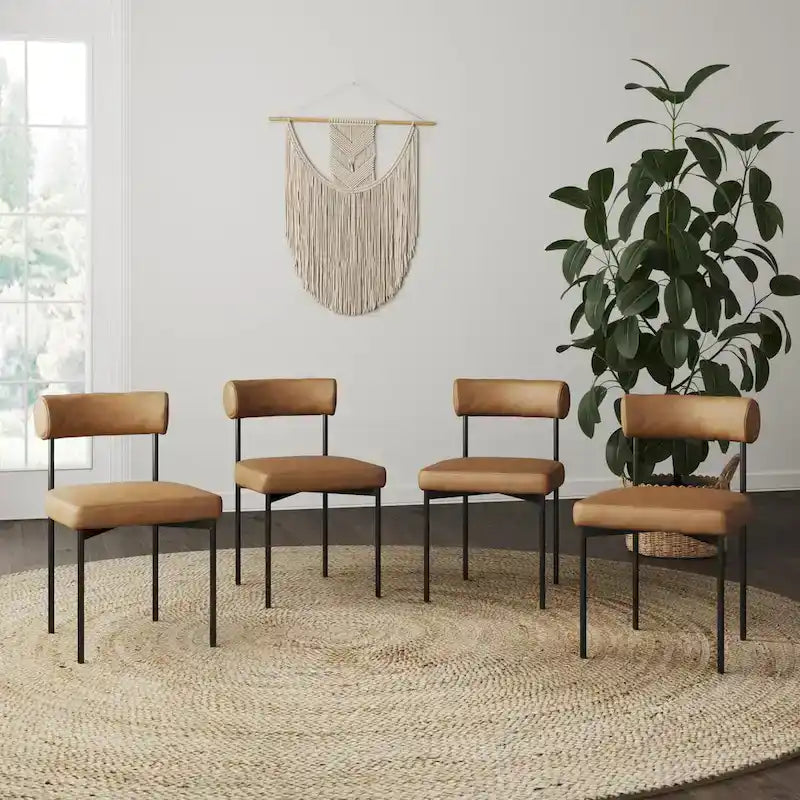 Nathan James Dahlia Counter Height Barstool or Dining Chair with Back and Upholstered Cushion