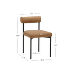 Nathan James Dahlia Counter Height Barstool or Dining Chair with Back and Upholstered Cushion