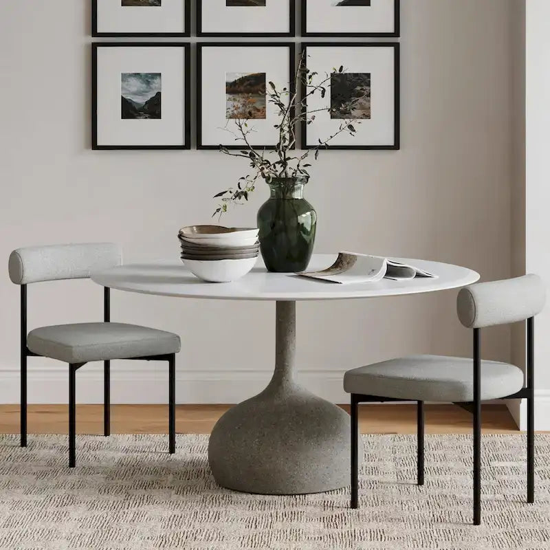 Nathan James Dahlia Counter Height Barstool or Dining Chair with Back and Upholstered Cushion