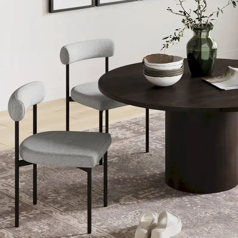 Nathan James Dahlia Counter Height Barstool or Dining Chair with Back and Upholstered Cushion