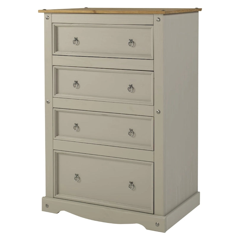 Wood Dresser 4 Drawers Chest Corona