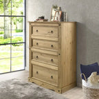 Wood Dresser 4 Drawers Chest Corona