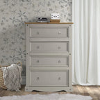 Wood Dresser 4 Drawers Chest Corona