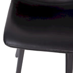 Set of 2 Armless Upholstered Metal Counter Stools