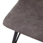 Set of 2 Armless Upholstered Metal Counter Stools