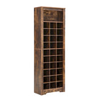 Modern Free Standing 30 Shoe Cubby Tall Cabinet