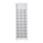 Modern Free Standing 30 Shoe Cubby Tall Cabinet