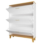 Timechee Wood 3-Drawer Entryway Shoe Cabinet Shoe Storage Rack