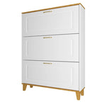 Timechee Wood 3-Drawer Entryway Shoe Cabinet Shoe Storage Rack