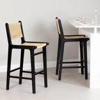 South Shore Balka Rattan Bar Stool, Set of 2