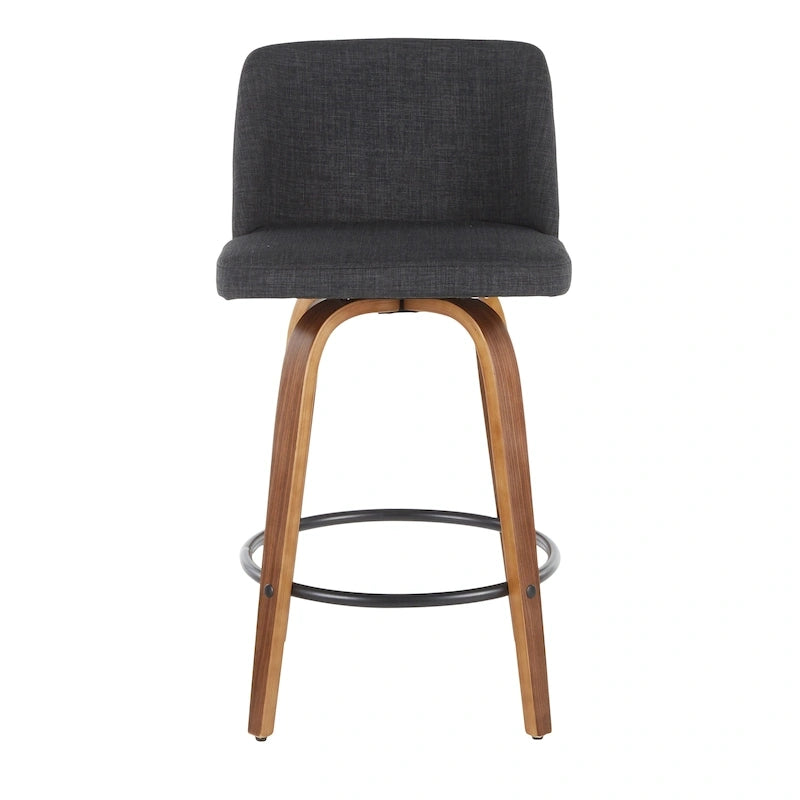 Carson Carrington Vallberga 26 Counter Stool with Black Round Footrest (Set of 2)