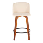 Carson Carrington Vallberga 26 Counter Stool with Black Round Footrest (Set of 2)