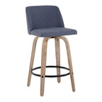 Carson Carrington Vallberga 26 Fixed-Height Counter Stool With Whitewashed Wood Base (Set of 2)