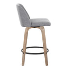 Carson Carrington Vallberga 26 Fixed-Height Counter Stool With Whitewashed Wood Base (Set of 2)