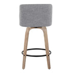 Carson Carrington Vallberga 26 Fixed-Height Counter Stool With Whitewashed Wood Base (Set of 2)