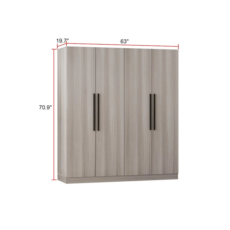63W x 70.9H Armoire Two Cabinet With Four Doors Large