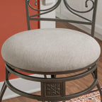 Onyx Big & Tall 360 Swivel Metal and Wood Scroll Counter Stool