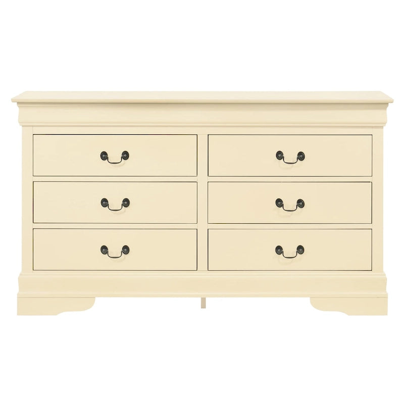 Louis Phillipe 6-drawer Bedroom Dresser