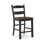 Signature Design by Ashley Valebeck Black/Brown Counter Height Barstool - 20 W x 22 D x 39 H