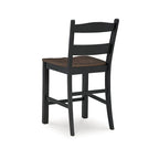 Signature Design by Ashley Valebeck Black/Brown Counter Height Barstool - 20 W x 22 D x 39 H