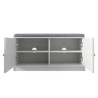 Timechee Entyrway Shoe Change Bench Storage Cabinets with Cushion