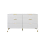 CraftPorch Contemporary 6-Drawers Wooden Dresser