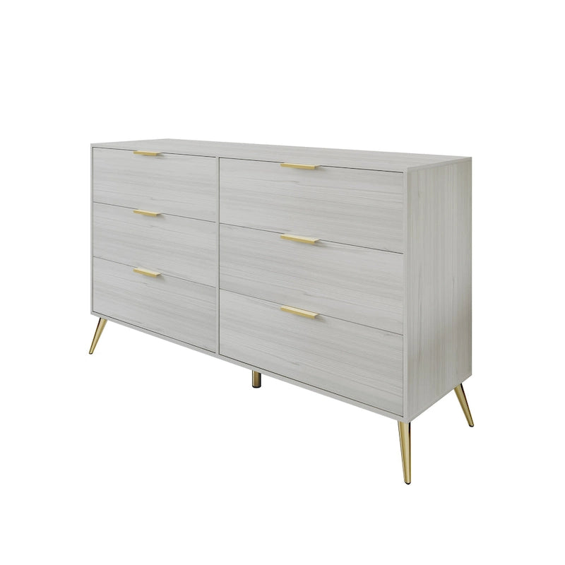 CraftPorch Contemporary 6-Drawers Wooden Dresser