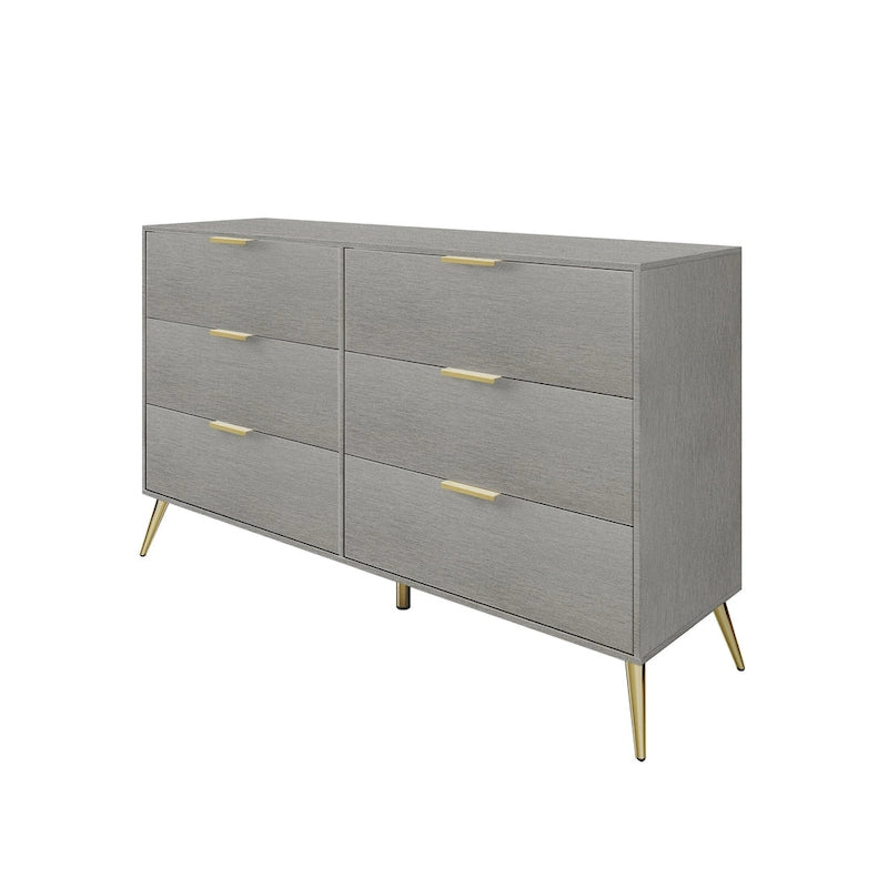 CraftPorch Contemporary 6-Drawers Wooden Dresser