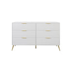 CraftPorch Contemporary 6-Drawers Wooden Dresser